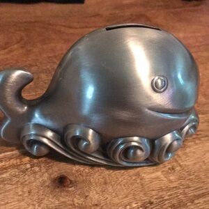 Oneida sliverplated whale coin bank